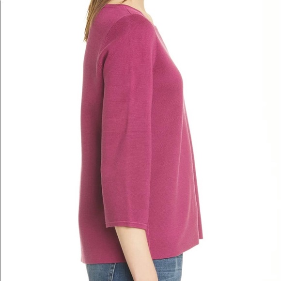 Eileen Fisher Silk OrganicCotton Interlock Sweater - Picture 4 of 10